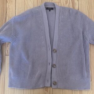 Quince Light Lavender Cardigan Sweater